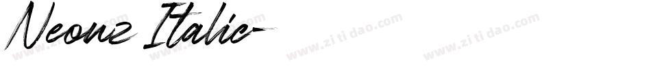 Neonz Italic字体转换